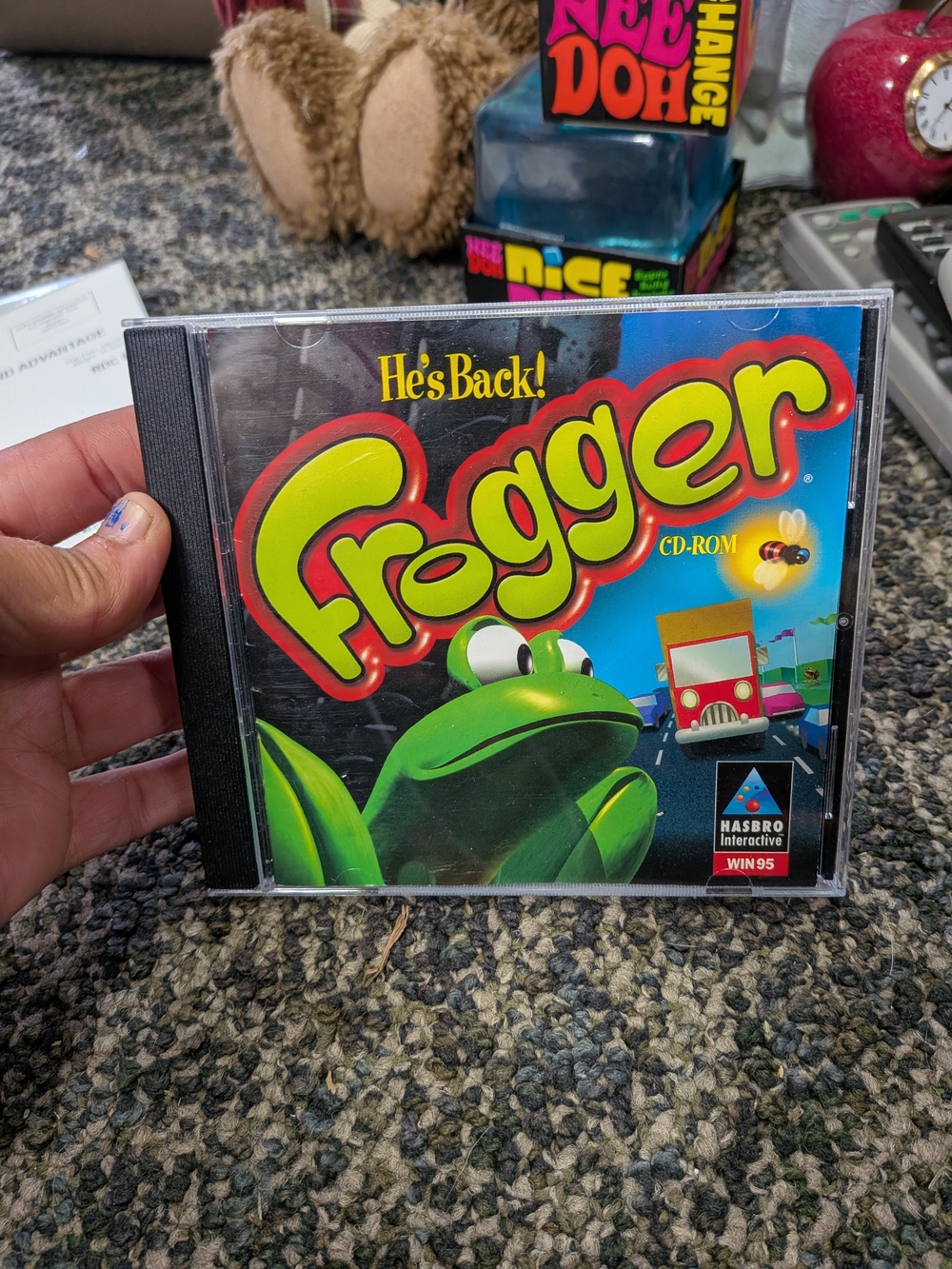 Hasbro Frogger CD-ROM Game - Green and Blue Cover